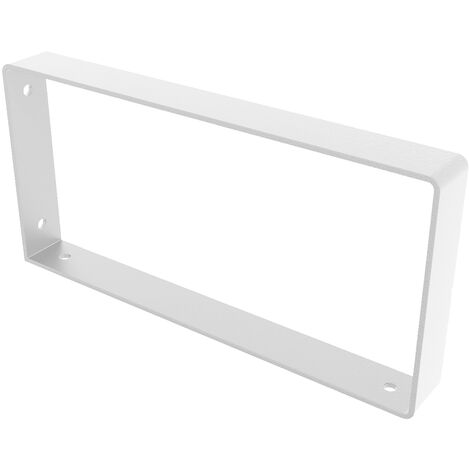 REI – Support d'étagère en fer blanc 126x261x30mm – Finition mate – Système de fixation vissé – Pour bois dur et teck