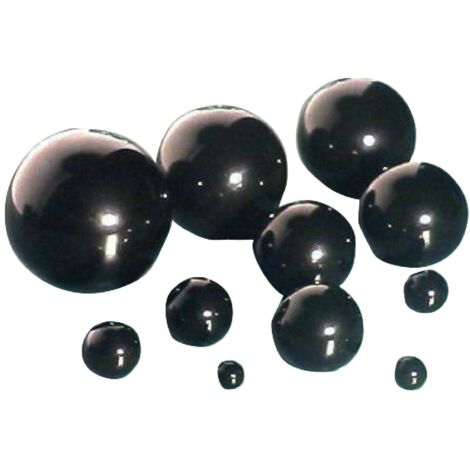 Reidl DIN 319 20x5 Kunststoff, schwarz, C Kugelknöpfe, schwarz, C (ohne Buchseneinsatz), mit Innengewinde