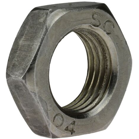 Reidl DIN 439 Sechskantmuttern, Feingewinde M 48, niedrige Form, mit Fase Form B 04 Au blank, Gewindesteigung 2 mm