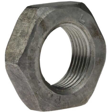 Reidl DIN 439 Sechskantmuttern, Feingewinde M36x1,5, niedrige Form, mit Fase Form B, 04 Au verzinkt, Gewindesteigung 1,5 mm, 18 mm