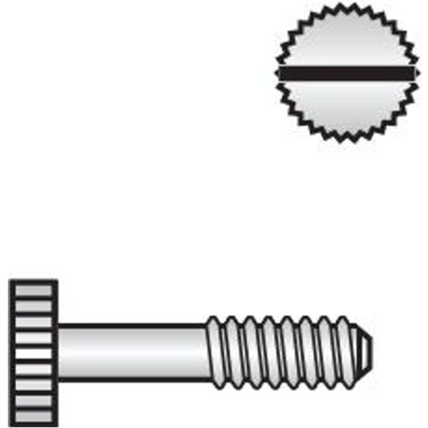 Reidl DIN 465 Rändelschrauben M 4 x 16, mit Schlitz, hohe Form, 1.4305 blank