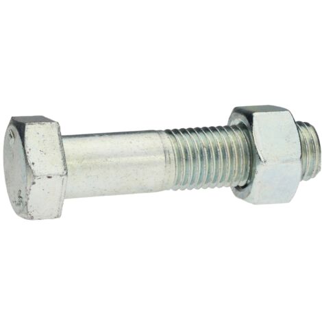 Reidl DIN 601 Sechskantschraube mit Mutter M 16 x 110 4.6 verzinkt farblos