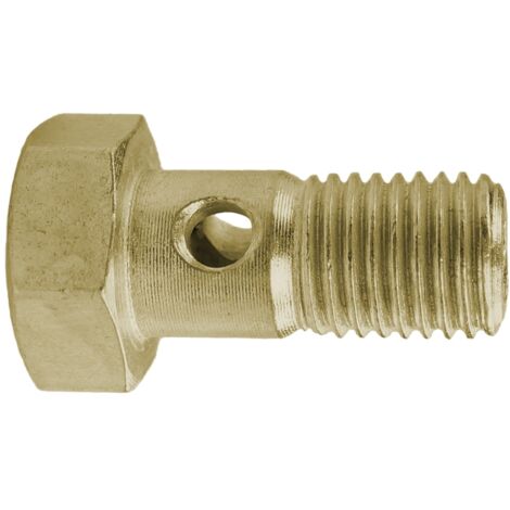 Reidl DIN 7643 Hohlschrauben für Ringstutzen 12x24mm Stahl verzinkt gelb Außensechskant