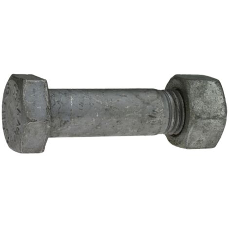 Reidl DIN 7990 Sechskantschraube 16x40mm mit Mutter Stahl 4.6 feuerverzinkt