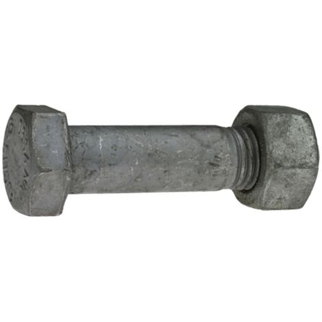Reidl DIN 7990 Sechskantschraube 24x120mm mit Mutter Stahl 4.6 feuerverzinkt