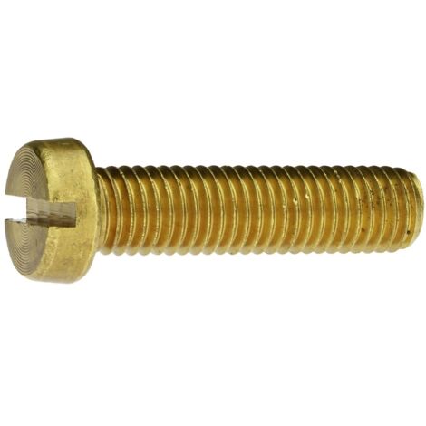 Reidl DIN 84 Zylinderschrauben mit Schlitz 10x20mm Messing blank