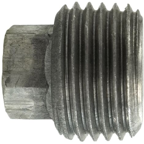 Reidl DIN 909 Verschlussschrauben mit Außensechskant, kegliges Rohr-Gewinde 3/8 x 16, 5.8 blank