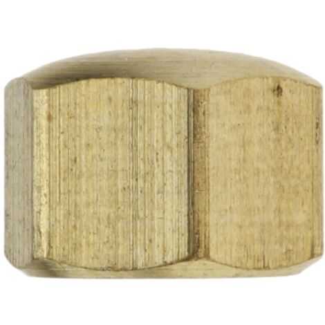 Reidl DIN 917 Sechskant-Hutmutter, niedr. Form, M 20, Messing blank