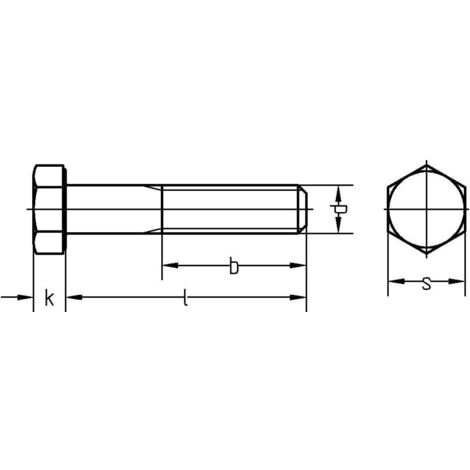 Reidl DIN 931 Sechskantschraube mit Schaft M 16 x 70 8.8 verzinkt dickschichtpassiviert