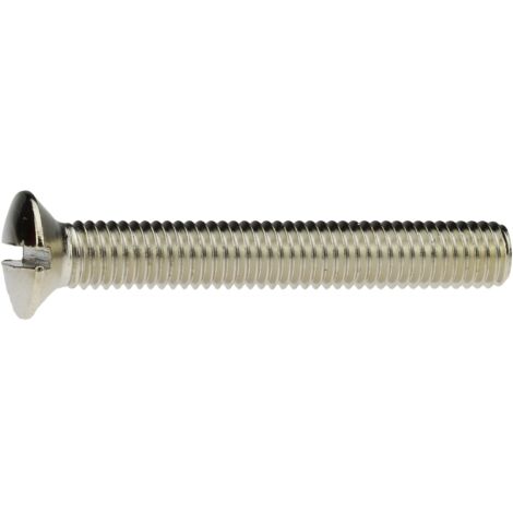 Reidl DIN 964 Linsensenkschraube mit Schlitz M 6 x 80, Messing vernickelt