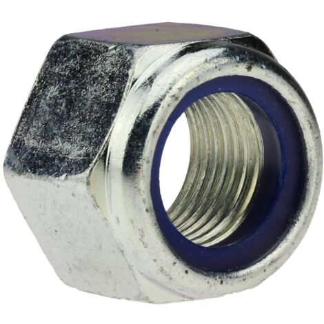 Reidl DIN 982 Sechskantmuttern mit Klemmteil Feingewinde M 20 x 1,5, 10 verzinkt, hohe Form, nichtmetall. Einsatz