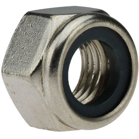 Reidl DIN 985 Sechskantmuttern mit Klemmteil, M 18,  A2 blank, niedrige Form