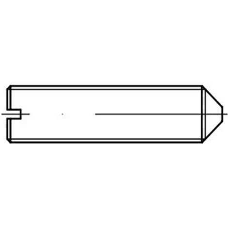 Reidl ISO 7434 Gewindestift M8x25, mit Schlitz/Spitze, A 4 blank