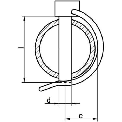 Reidl Rohrklappstecker 10 x 60 x 32 Stahl galvanisch verzinkt