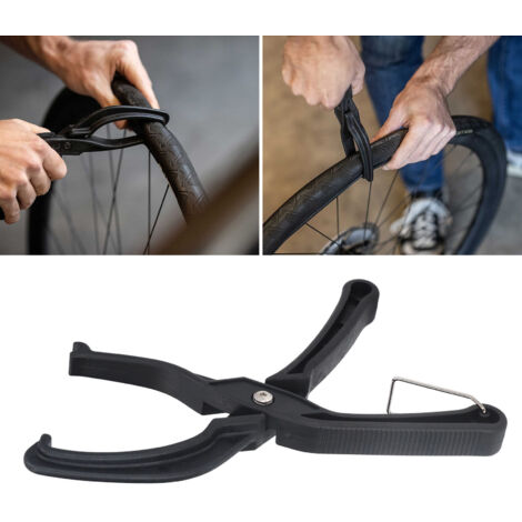[Reifenabziehzange] Schwarze ABS-Zange für Mountainbikes, Radreparaturklemme, minimaler Kraftaufwand, Felgenschutz