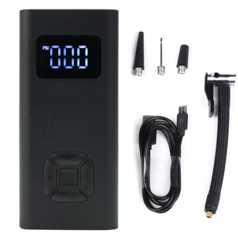 Reifenfüller, tragbarer Luftkompressor, digitales Manometer mit LED-Leuchte, 150 psi (10 bar) USB-wiederaufladbare elektrische Luftpumpe für Auto, Fahrrad, Motorrad, Bälle