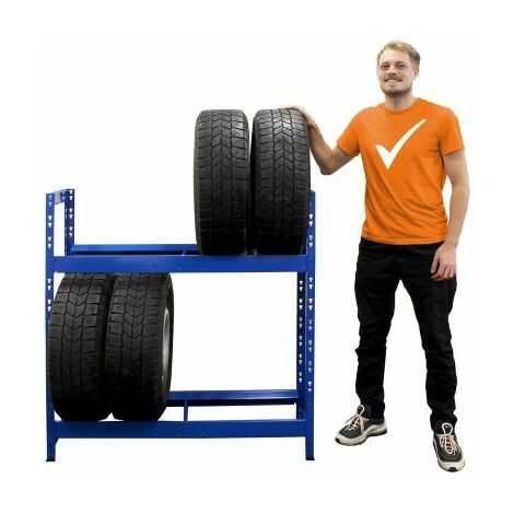 Reifenregal | Für bis zu 10 Reifen | HxBxT 1050 x 1100 x 350 mm | Certeo Auto