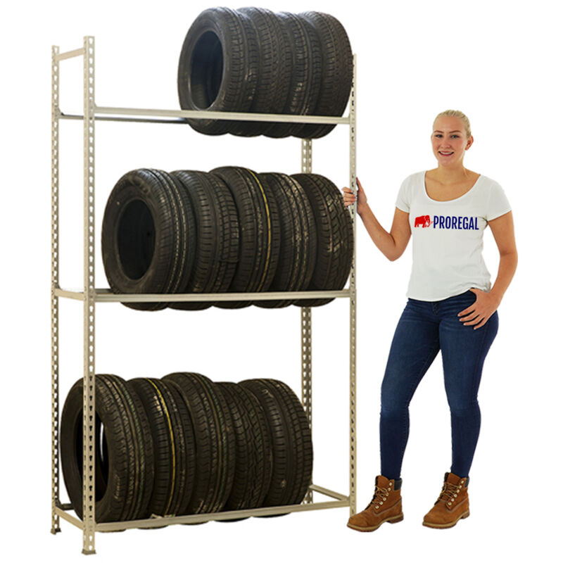 Support à pneus metal shark NO.1 HxLxP 200x90x40cm 3 niveaux 12 pneus Galvanisé