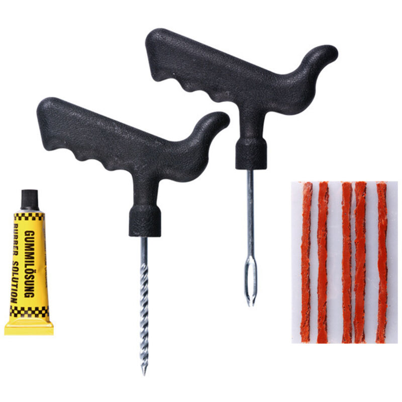 Reifenreparaturset, Pro Plus Tools selbstvulkanisierende Tubeless-Stopfen, Reifenreparaturset mit Stopfen, Reifenreparaturset für Autoreifenpannen