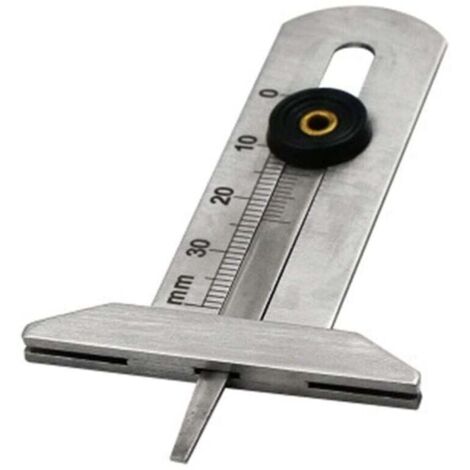 Reifenverschleißmesser, Reifentiefenmesser aus Edelstahl, Sicherheitsreifenlineal, Reifenmesser 0-30 mm für Automotorräder