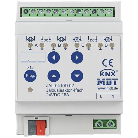 Reiheneinbaugerät Jalousieaktor 4-fach, 4TE, REG, 8 A, 24 V DC