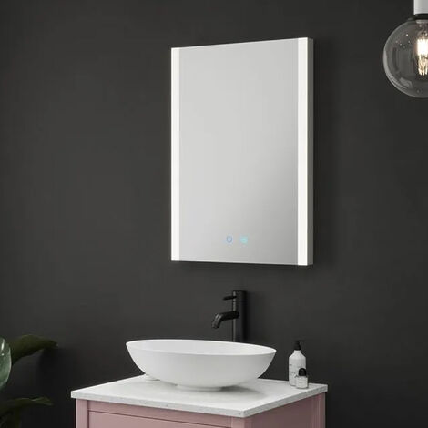 Reims Tunable Dimmable LED Mirror with Touch Sensor, Diffused Border and Demister