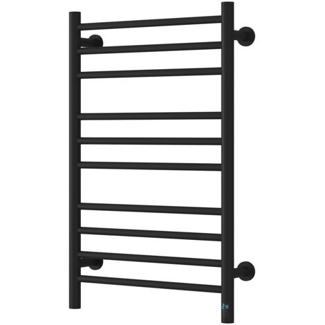 Reina Arnage Dry Electric Heated Towel Rail 800mm H x 500mm W - Matt Black