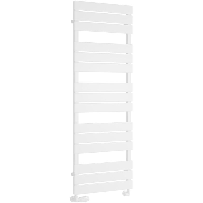 Reina - Avola Flat Panel Heated Towel Rail 1424mm h x 500mm w - White