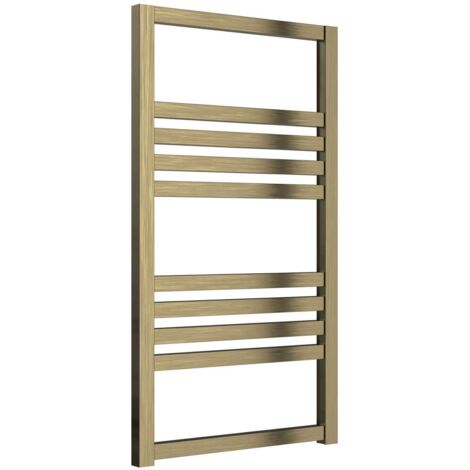 Reina Bolca Designer Heated Towel Rail 870mm H x 485mm W Bronze Satin