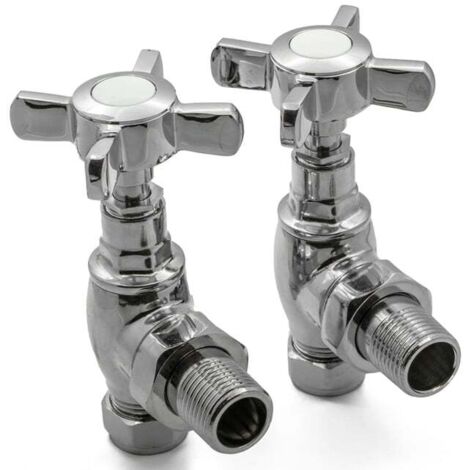 Reina Bronte Traditional Angled Valve Pair - Chrome