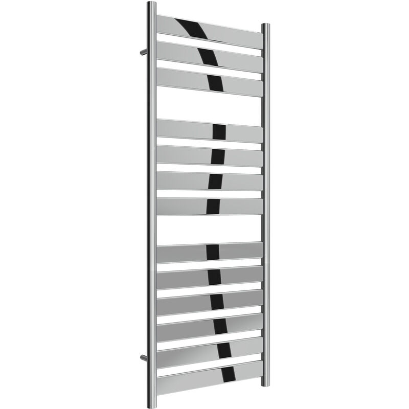 Reina - Carpi Flat Panel Heated Towel Rail 1300mm h x 500mm w Chrome