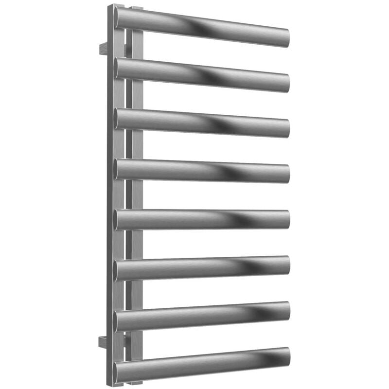 Reina - Cavo Designer Heated Towel Rail 880mm h x 500mm w Brushed Stainless Steel