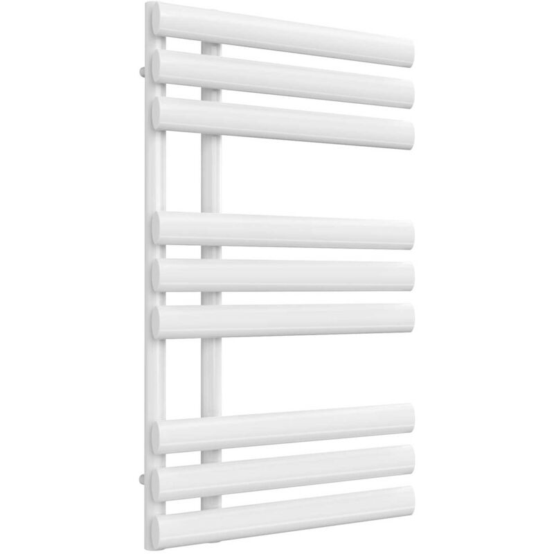 Chisa Designer Heated Towel Rail 820mm h x 500mm w White - Reina