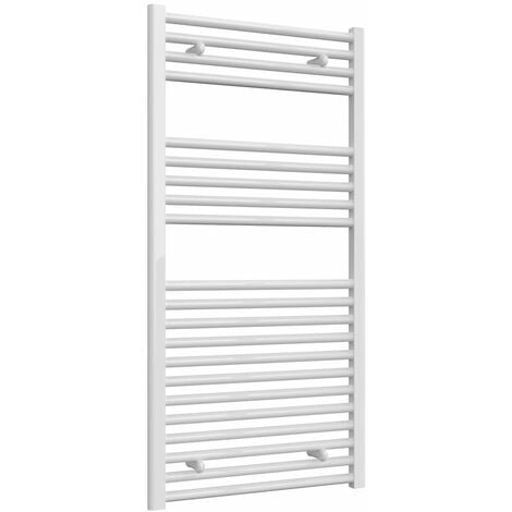 Reina Diva Electric Straight Heated Towel Rail 1200mm H x 600mm W White