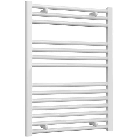 Reina Diva Electric Straight Heated Towel Rail 800mm H x 600mm W White