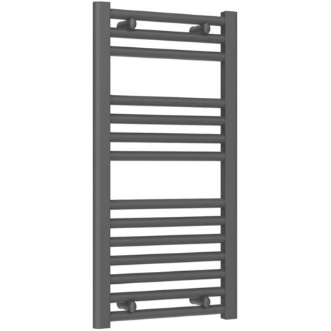Reina Diva Flat Heated Towel Rail 800mm H x 400mm W Anthracite