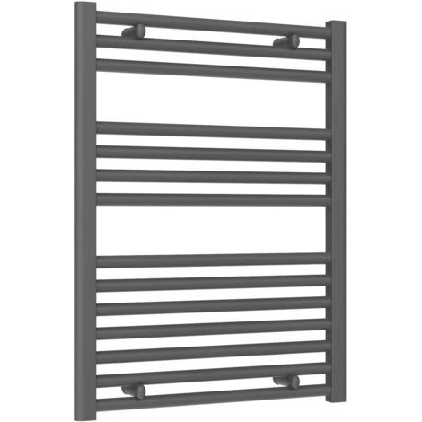 Reina Diva Flat Heated Towel Rail 800mm H x 600mm W Anthracite