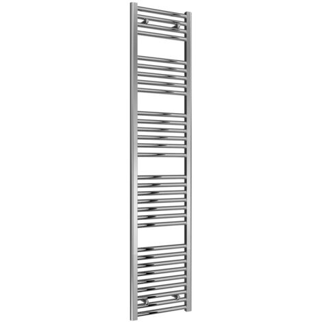 Reina Diva Straight Heated Towel Rail 1800mm H x 400mm W Chrome