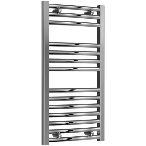 Milan heated towel rail 800mm x 490mm discount chrome