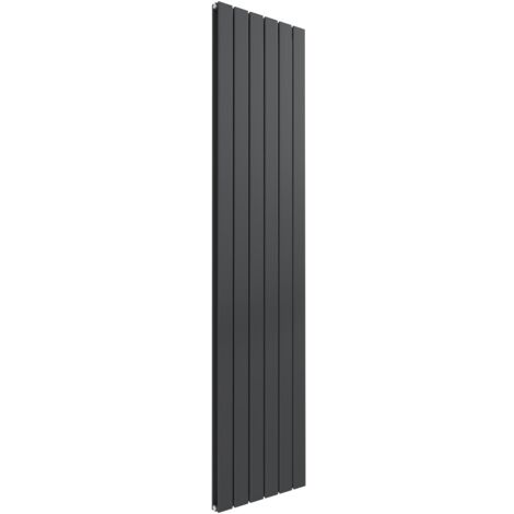 Reina Flat Double Designer Vertical Radiator 1800mm H x 440mm W Anthracite