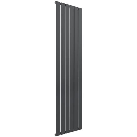 Reina Flat Single Designer Vertical Radiator 1600mm H x 440mm W - Anthracite