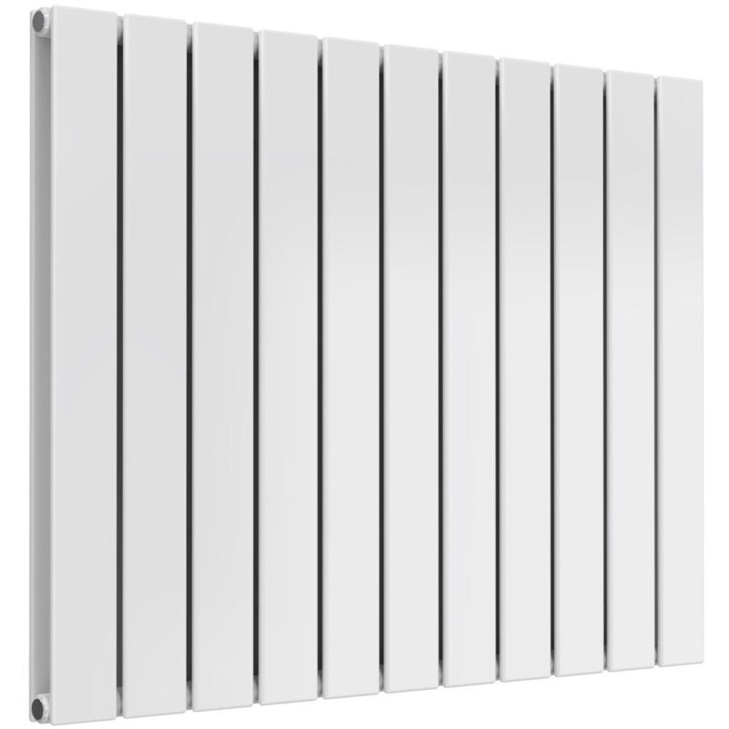 Reina - Flat Double Designer Horizontal Radiator 600mm h x 810mm w White