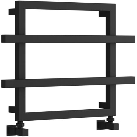 Reina Lago 2 Designer Heated Towel Rail 450mm H x 600mm W Black