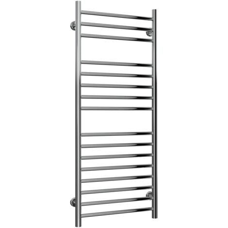 Reina Luna Straight Heated Towel Rail 1200mm H x 500mm W Stainless Steel