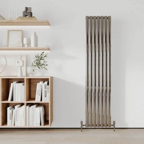 Reina Neva Designer Radiator 1800mm H x 413mm W Single Chrome