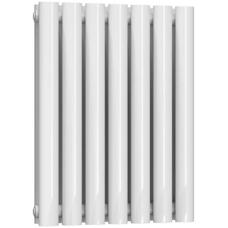 Reina Neva Double Designer Horizontal Radiator 550mm H x 413mm W White