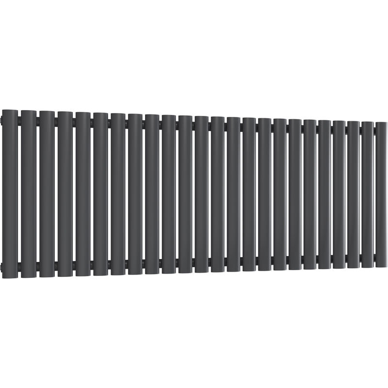 Neva Steel Anthracite Single Panel Horizontal Designer Radiator 550mm x 1416mm - Electric Only - Thermostatic - Reina