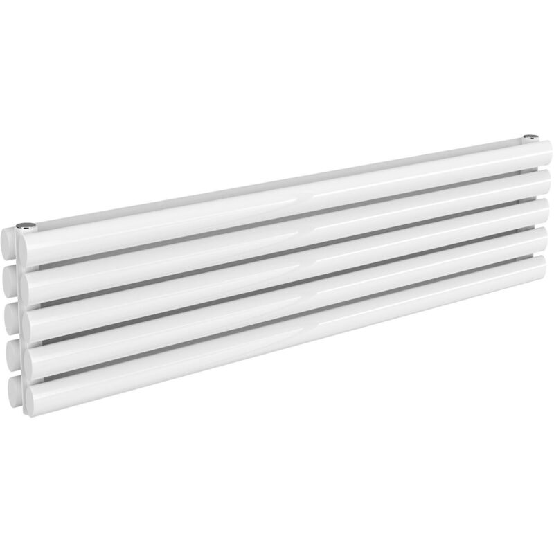 Reina - Nevah Double Designer Horizontal Radiator 295mm h x 1200mm w White