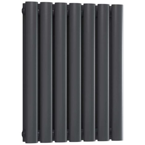 Reina Neval Double Horizontal Aluminium Radiator 600mm H x 404mm W Anthracite
