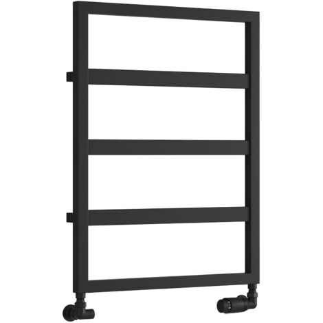 Reina Rezzo Designer Heated Towel Rail 740mm H x 450mm W - Black